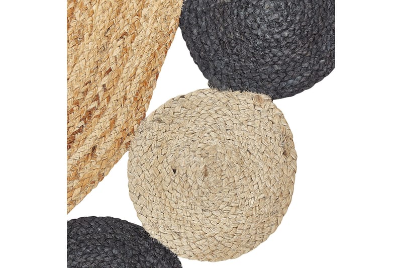 Vostan Jutematta 140 cm Rund - Svart - Textil & mattor - Mattor - Modern matta - Sisalmattor