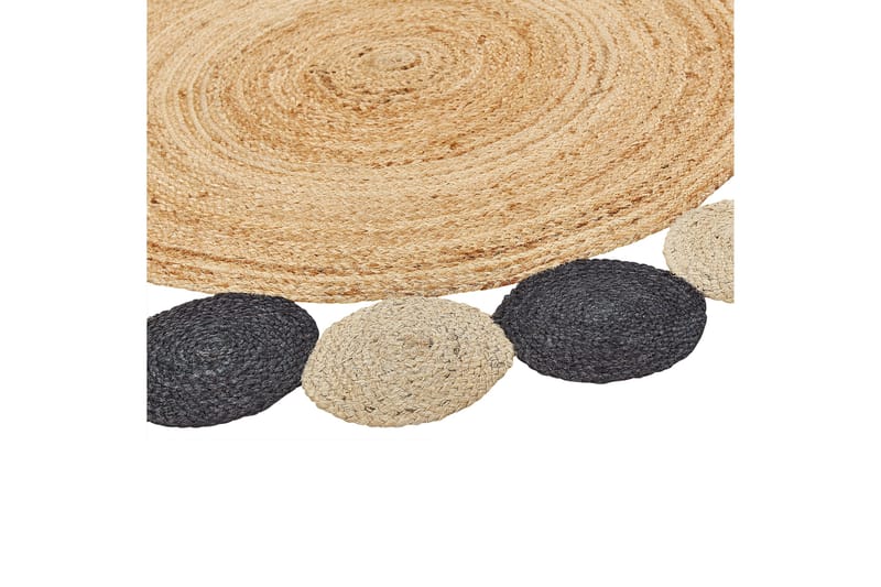 Vostan Jutematta 140 cm Rund - Svart - Textil & mattor - Mattor - Modern matta - Sisalmattor
