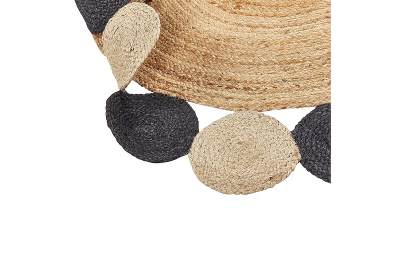 Vostan Jutematta 140 cm Rund - Svart - Textil & mattor - Mattor - Modern matta - Sisalmattor