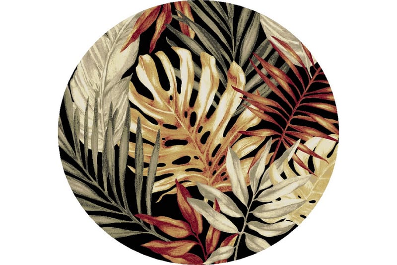 Chroma Flower Wiltonmatta Rund 200 cm - Svart - Textil & mattor - Mattor - Modern matta - Wiltonmattor