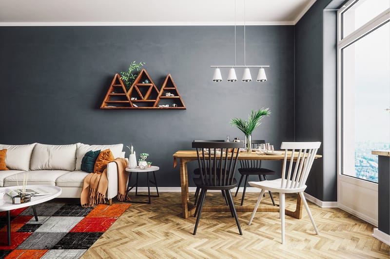 London Square Friezematta 240x340 - Röd/Orange - Textil & mattor - Mattor - Modern matta - Wiltonmattor