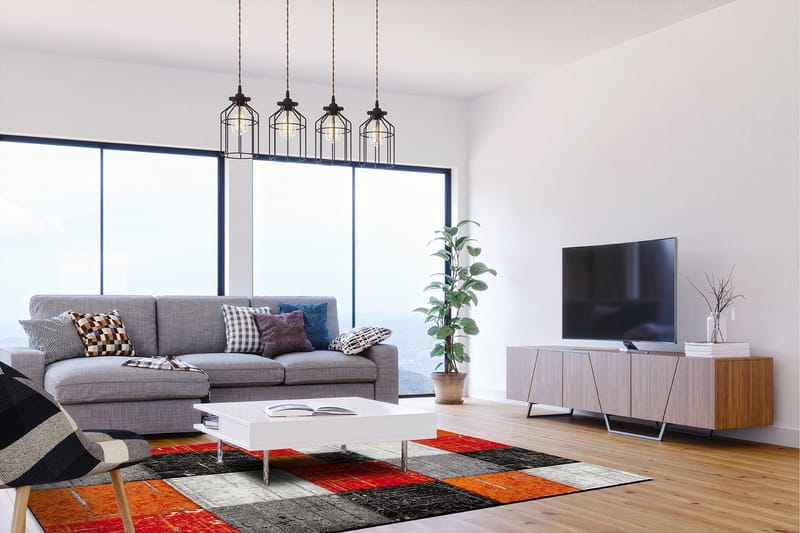 London Square Friezematta 240x340 - Röd/Orange - Textil & mattor - Mattor - Modern matta - Wiltonmattor