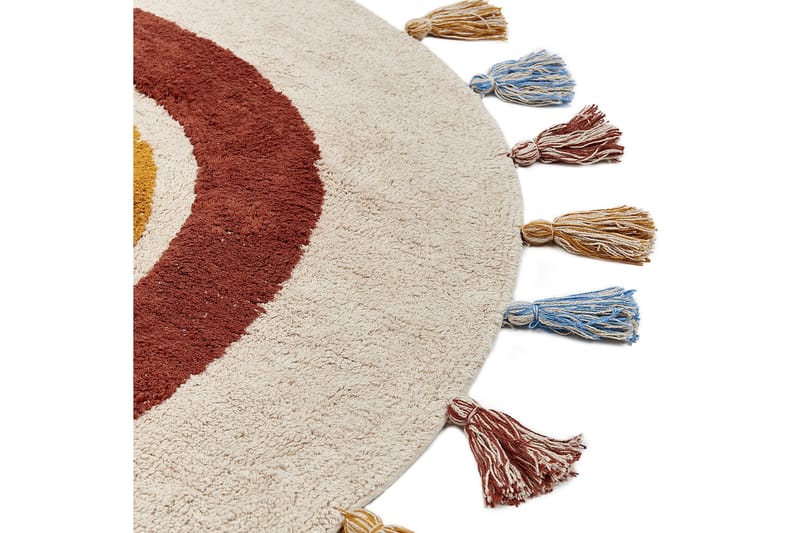 Yagci Bomullsmatta 120 cm Rund - Beige - Textil & mattor - Mattor - Modern matta - Bomullsmatta