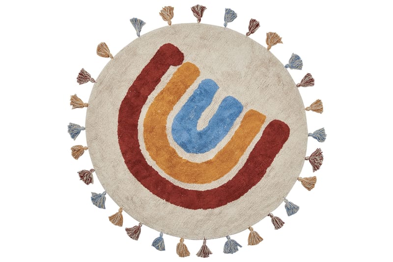 Yagci Bomullsmatta 120 cm Rund - Beige - Textil & mattor - Mattor - Modern matta - Bomullsmatta