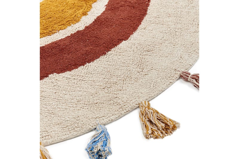 Yagci Bomullsmatta 120 cm Rund - Beige - Textil & mattor - Mattor - Modern matta - Bomullsmatta