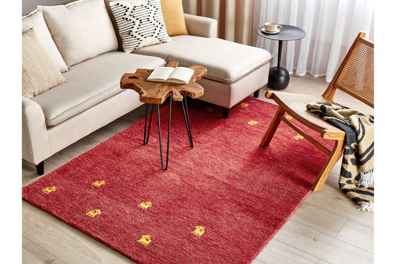 Yarali Ryamatta 140x200 cm - Röd - Textil & mattor - Mattor - Modern matta - Ryamatta & luggmatta