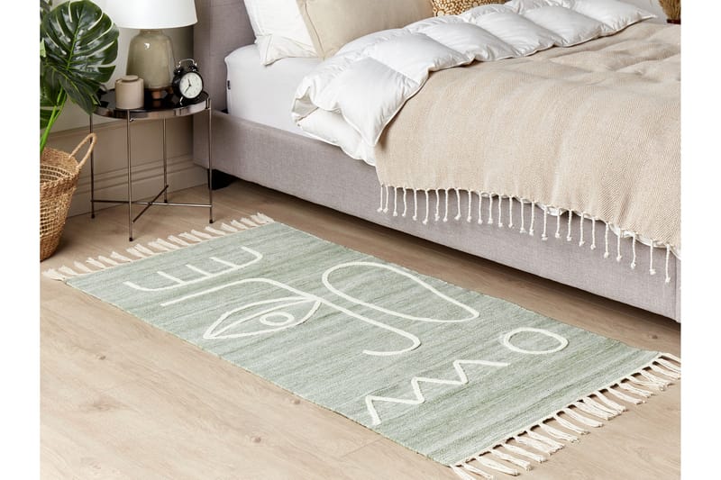 Yavu Ryamatta 80x150 cm - Grön - Textil & mattor - Mattor - Modern matta - Ryamatta & luggmatta