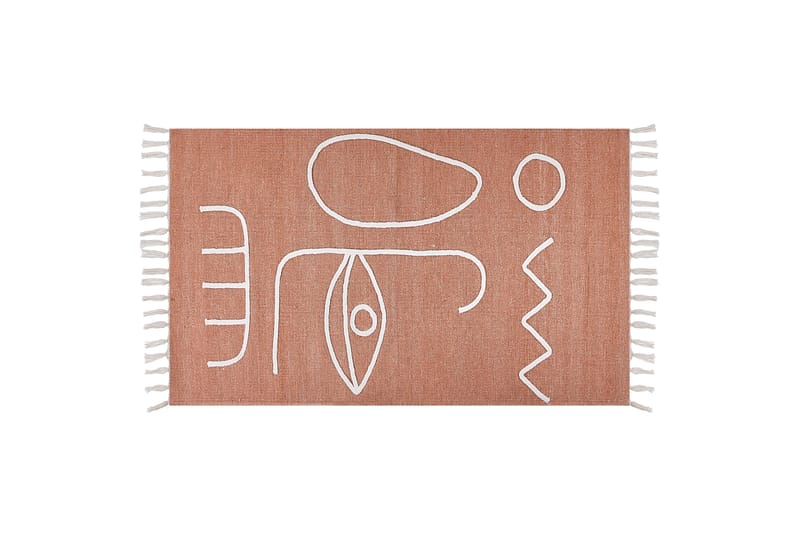 Yavu Ryamatta 80x150 cm - Röd - Textil & mattor - Mattor - Modern matta - Ryamatta & luggmatta