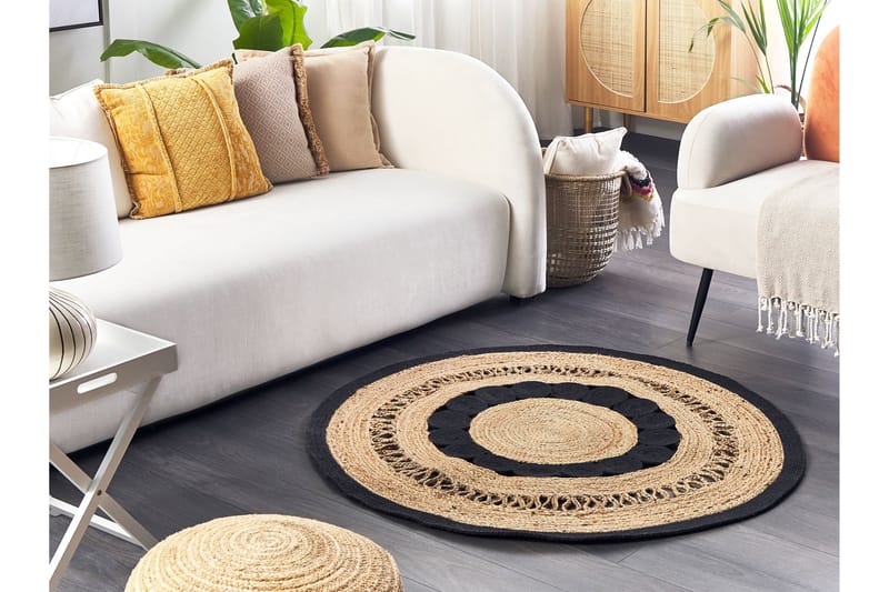Yozgat Ryamatta 120 cm Rund - Beige - Textil & mattor - Mattor - Modern matta - Ryamatta & luggmatta
