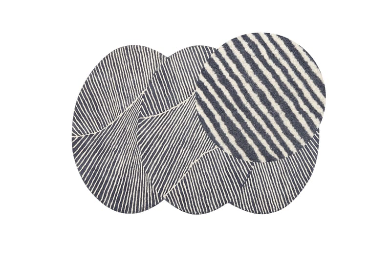 Zabol Ullmatta 140x200 cm Oval - Svart/Vit - Textil & mattor - Mattor - Modern matta - Ullmatta