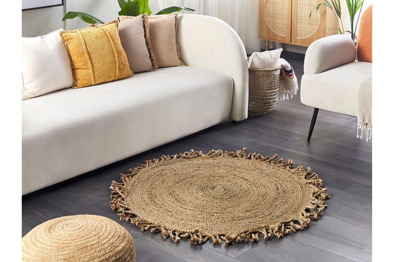 Zonguldak Ryamatta 120 cm Rund - Beige - Textil & mattor - Mattor - Modern matta - Ryamatta & luggmatta