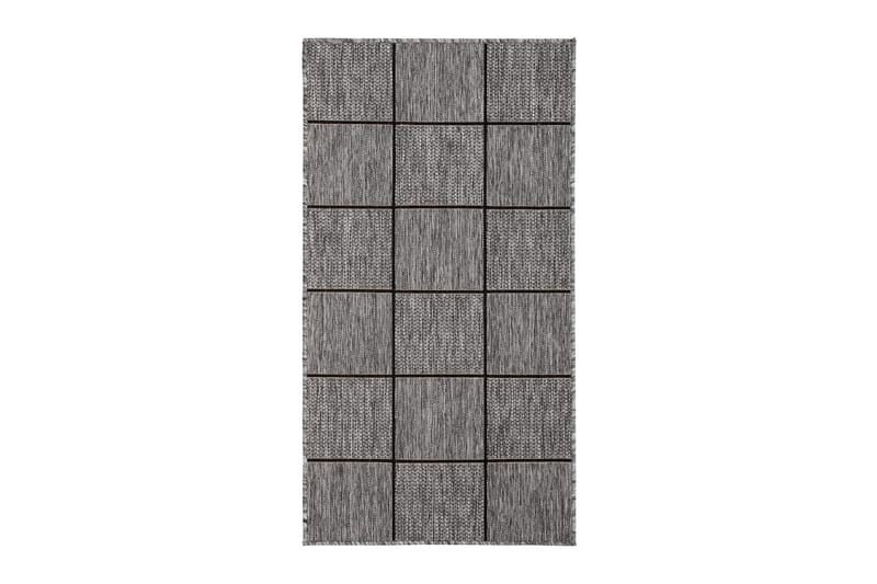 Numancia Square Flatvävd Matta 80x150 - Grå/Svart - Stora mattor - Flatvävda mattor