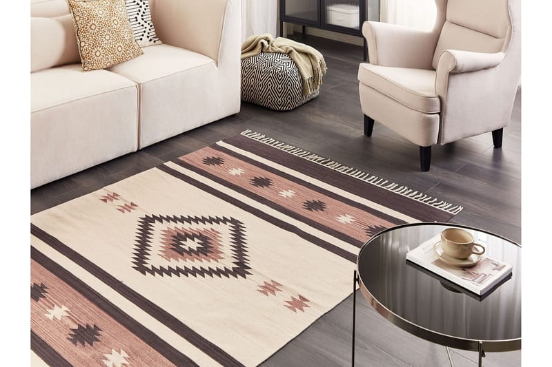 Aragats Kelimmatta 140x200 cm - Beige - Textil & mattor - Mattor - Orientaliska mattor - Kelimmattor