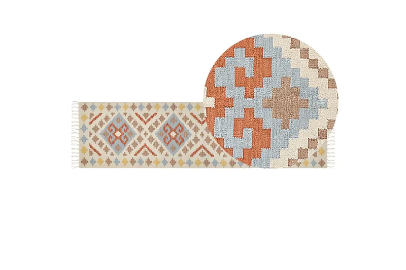 Atan Kelimmatta 80x300 cm - Beige - Textil & mattor - Mattor - Orientaliska mattor - Kelimmattor