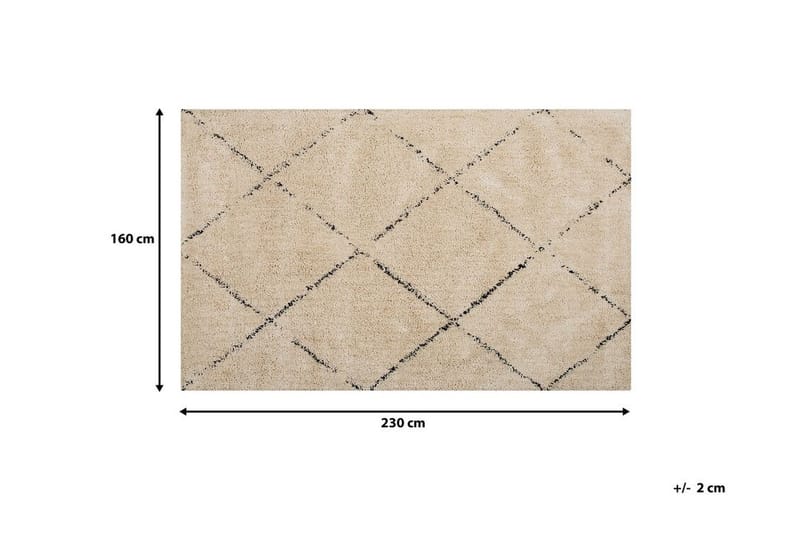 Bradicich Matta 160x230 cm - Beige/Svart - Textil & mattor - Mattor - Orientaliska mattor - Marockanska mattor