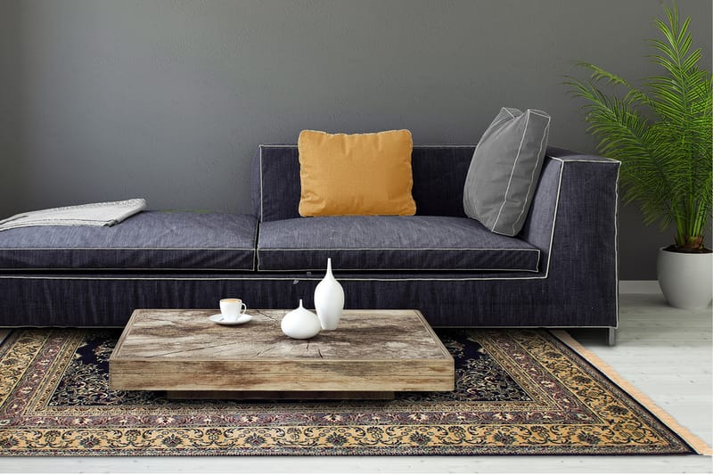 Casablanca Medallion Orientalisk Matta 130x190 - Marinblå - Textil & mattor - Mattor - Orientaliska mattor