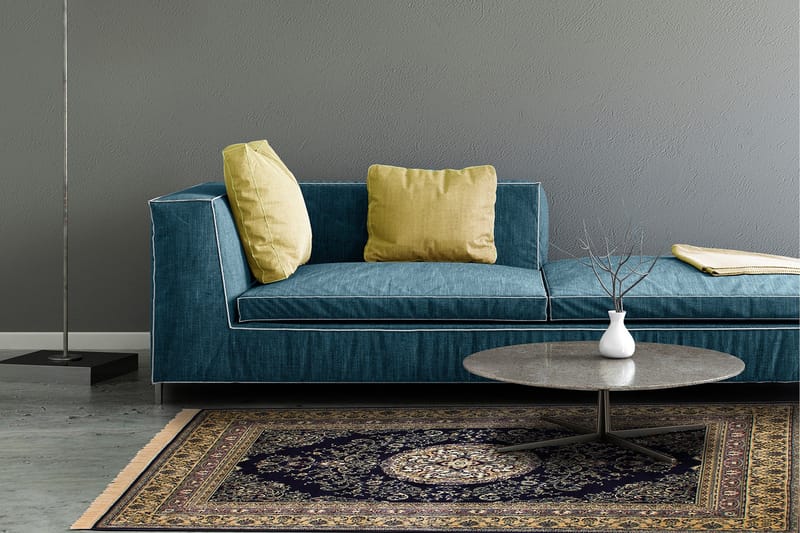 Casablanca Medallion Orientalisk Matta 130x190 - Marinblå - Textil & mattor - Mattor - Orientaliska mattor