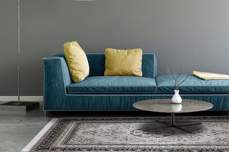 Casablanca Medallion Orientalisk Matta 130x190 - Silver - Textil & mattor - Mattor - Orientaliska mattor