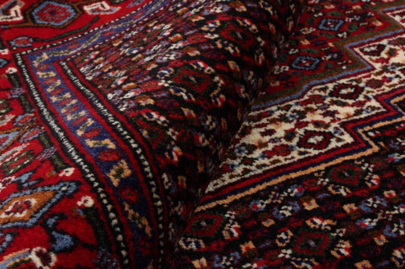 Handknuten Exklusiv Persisk Dubbelvävd Matta 125x168 cm - Röd/Beige - Orientaliska mattor - Persisk matta