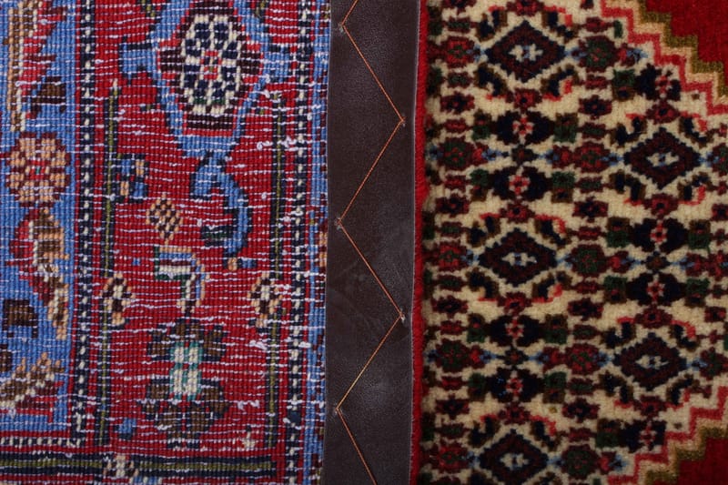 Handknuten Exklusiv Persisk Dubbelvävd Matta 125x169 cm - Röd/Blå - Orientaliska mattor - Persisk matta