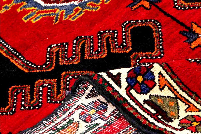 Handknuten Exklusiv Persisk Nålmatta 115x272 cm Kelim - Mörkblå/Röd - Orientaliska mattor - Persisk matta