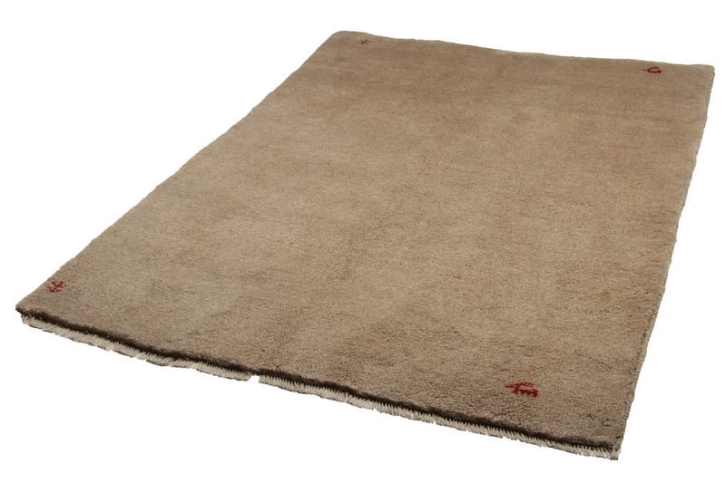 Handknuten Gabbeh Shiraz Ull Beige 140x189cm - Handvävda mattor - Orientaliska mattor - Persisk matta
