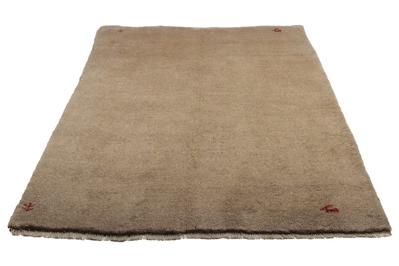 Handknuten Gabbeh Shiraz Ull Beige 140x189cm - Handvävda mattor - Orientaliska mattor - Persisk matta
