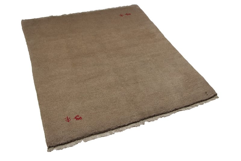 Handknuten Gabbeh Shiraz Ull Beige 162x188cm - Handvävda mattor - Orientaliska mattor - Persisk matta