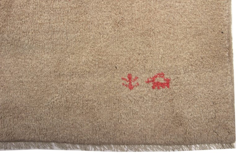 Handknuten Gabbeh Shiraz Ull Beige 173x238cm - Handvävda mattor - Orientaliska mattor - Persisk matta