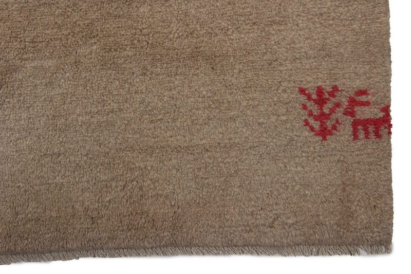Handknuten Gabbeh Shiraz Ull Beige 176x237cm - Handvävda mattor - Orientaliska mattor - Persisk matta