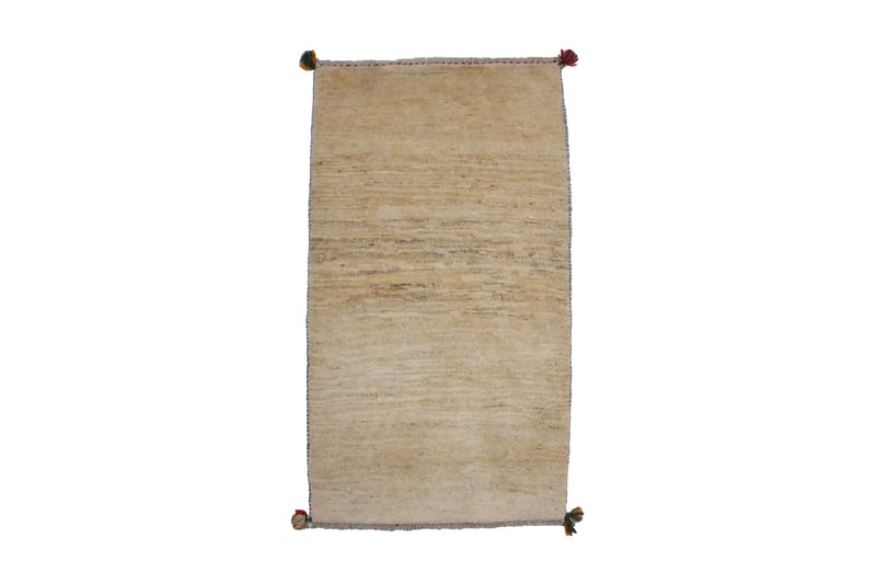 Handknuten Gabbeh Shiraz Ull Beige 79x145cm - Handvävda mattor - Orientaliska mattor - Persisk matta