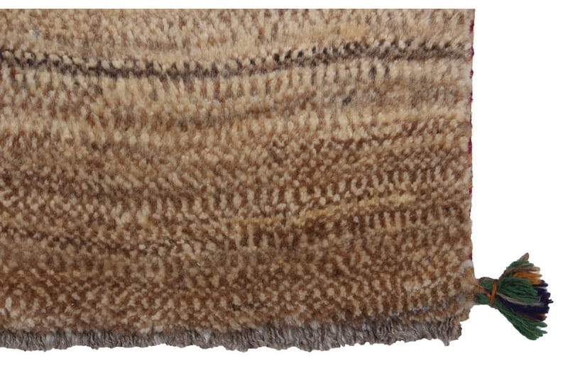 Handknuten Gabbeh Shiraz Ull Beige 83x133cm - Handvävda mattor - Orientaliska mattor - Persisk matta