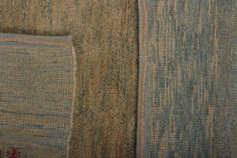 Handknuten Gabbeh Shiraz Ull Beige/Blå 90x124cm - Handvävda mattor - Orientaliska mattor - Persisk matta