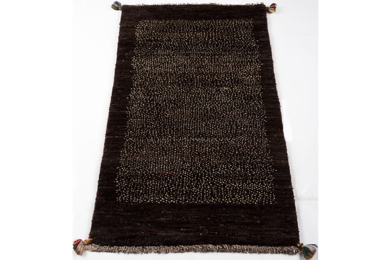 Handknuten Gabbeh Shiraz Ull Brun/Creme 71x138cm - Handvävda mattor - Orientaliska mattor - Persisk matta