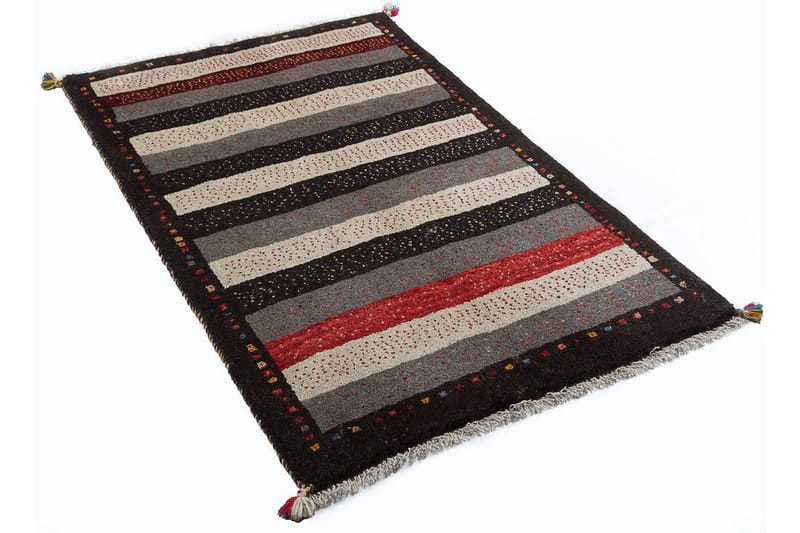 Handknuten Gabbeh Shiraz Ull Brun/Grå 98x155cm - Handvävda mattor - Orientaliska mattor - Persisk matta