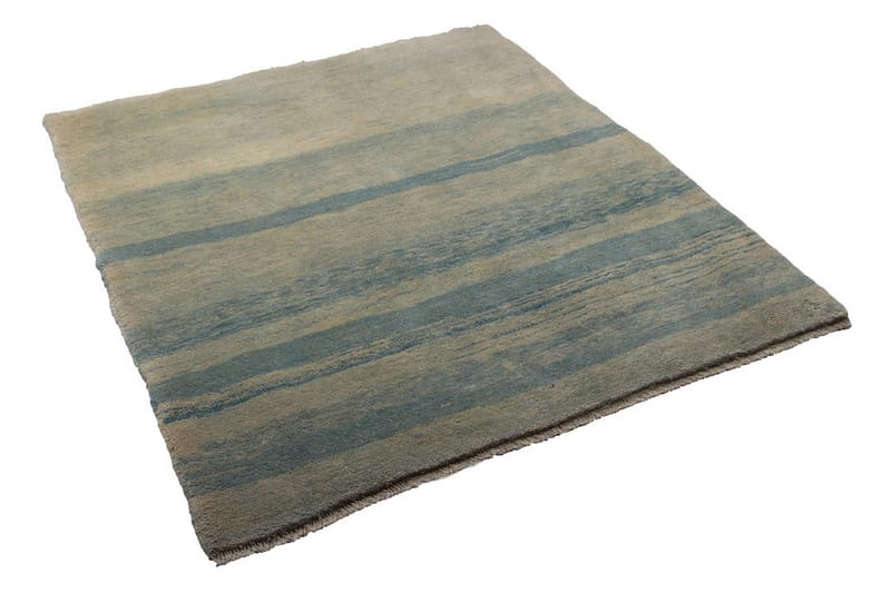 Handknuten Gabbeh Shiraz Ull Creme/Blå 165x185cm - Handvävda mattor - Orientaliska mattor - Persisk matta