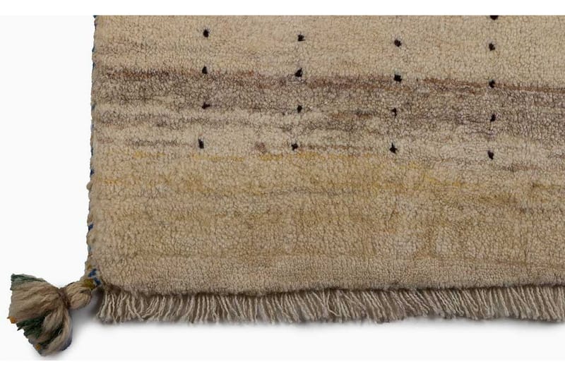 Handknuten Gabbeh Shiraz Ull Creme/Grå 76x127cm - Handvävda mattor - Orientaliska mattor - Persisk matta