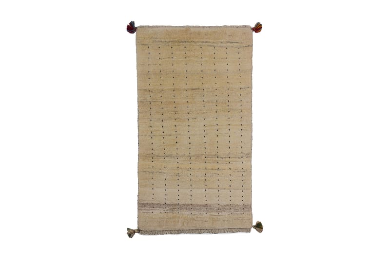 Handknuten Gabbeh Shiraz Ull Creme/Grå 76x127cm - Handvävda mattor - Orientaliska mattor - Persisk matta