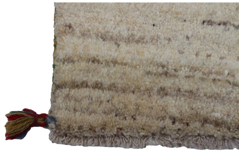 Handknuten Gabbeh Shiraz Ull Creme/Grå 79x114cm - Handvävda mattor - Orientaliska mattor - Persisk matta