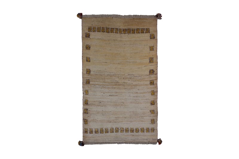 Handknuten Gabbeh Shiraz Ull Creme/Grå 81x133cm - Orientaliska mattor - Handvävda mattor - Persisk matta