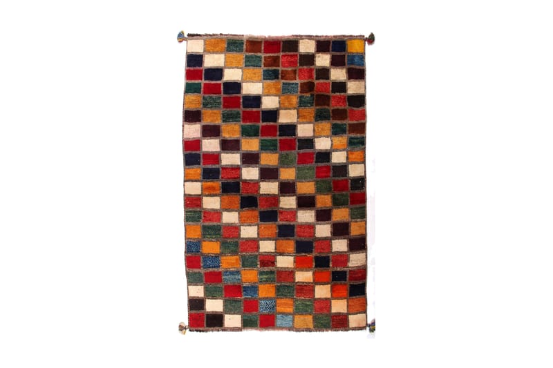 Handknuten Gabbeh Shiraz Ull Flerfärgad 112x181cm - Handvävda mattor - Orientaliska mattor - Persisk matta