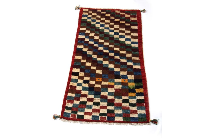 Handknuten Gabbeh Shiraz Ull Flerfärgad 69x140cm - Handvävda mattor - Orientaliska mattor - Persisk matta
