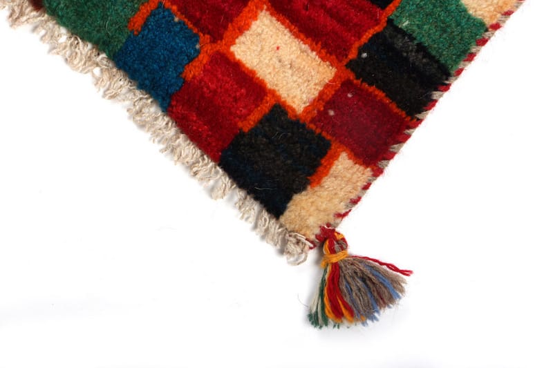 Handknuten Gabbeh Shiraz Ull Flerfärgad 77x117cm - Handvävda mattor - Orientaliska mattor - Persisk matta