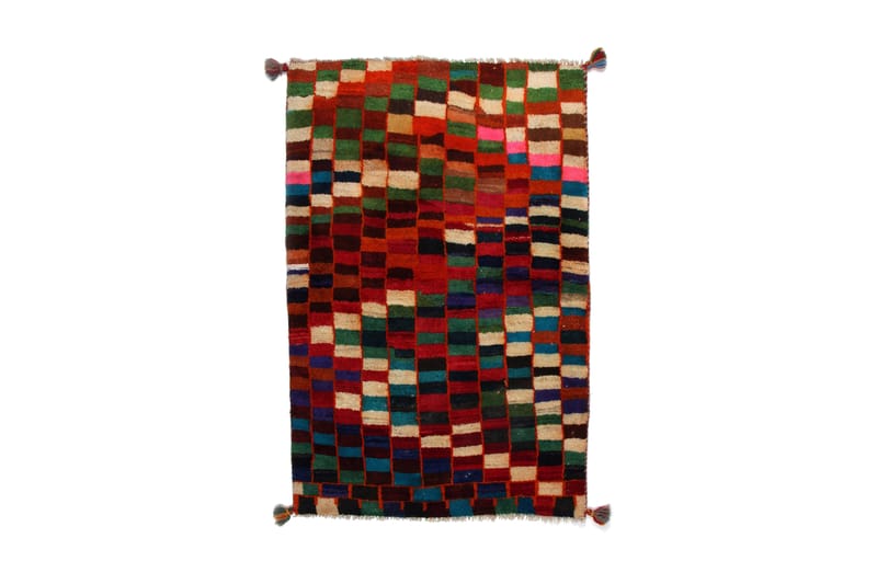 Handknuten Gabbeh Shiraz Ull Flerfärgad 77x117cm - Orientaliska mattor - Handvävda mattor - Persisk matta