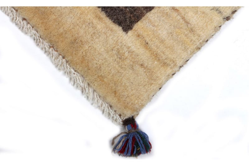 Handknuten Gabbeh Shiraz Ull Grå/Beige 69x108cm - Handvävda mattor - Orientaliska mattor - Persisk matta
