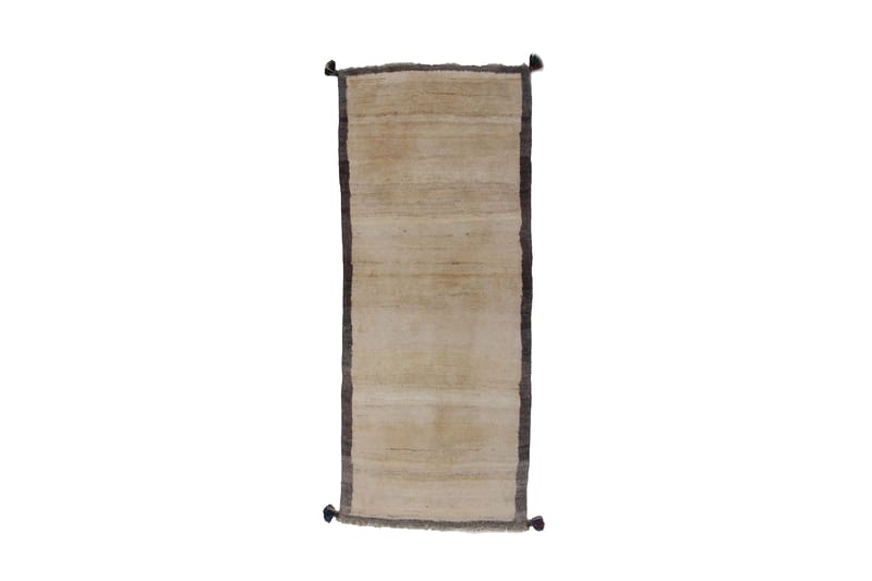 Handknuten Gabbeh Shiraz Ull Grå/Creme 72x173cm - Handvävda mattor - Orientaliska mattor - Persisk matta