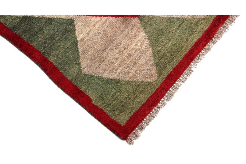 Handknuten Gabbeh Shiraz Ull Grå/Röd 102x193cm - Handvävda mattor - Orientaliska mattor - Persisk matta