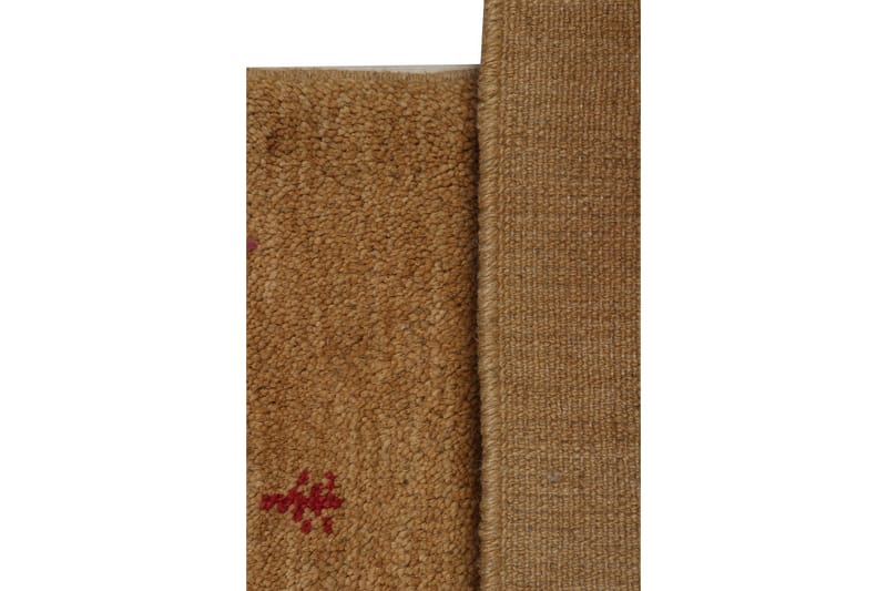 Handknuten Gabbeh Shiraz Ull Ljusbrun 85x122cm - Handvävda mattor - Orientaliska mattor - Persisk matta