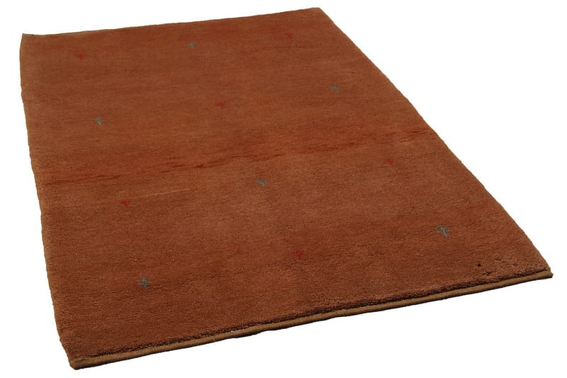 Handknuten Gabbeh Shiraz Ull Orange 105x141cm - Handvävda mattor - Orientaliska mattor - Persisk matta