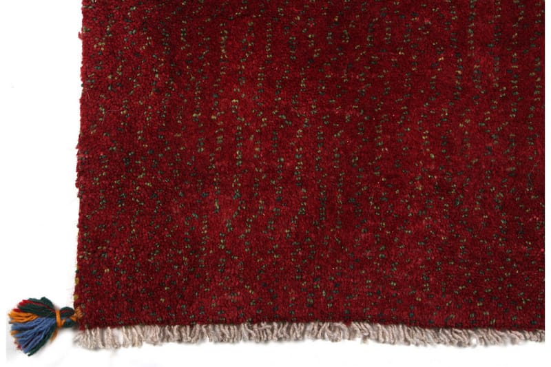 Handknuten Gabbeh Shiraz Ull Röd 76x145cm - Handvävda mattor - Orientaliska mattor - Persisk matta